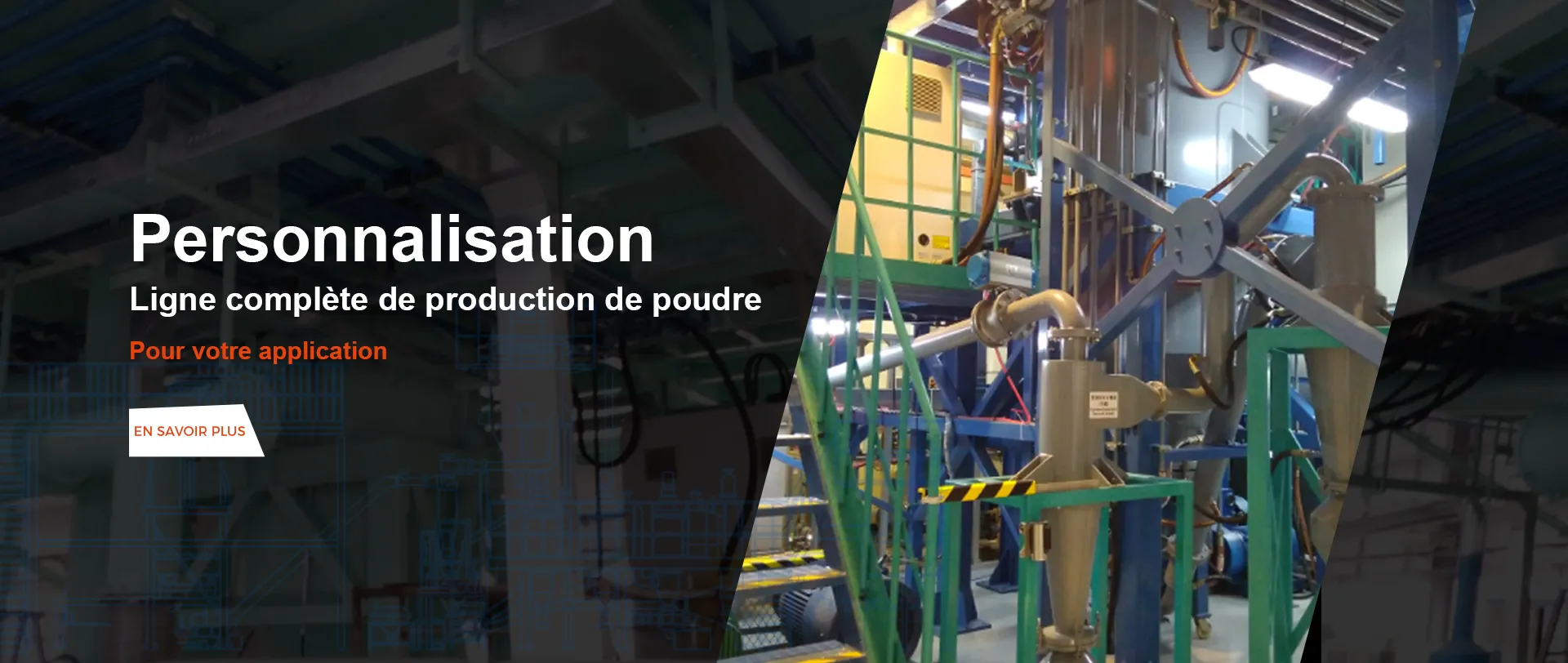 PERSONNALISER une ligne de production complète de poudre